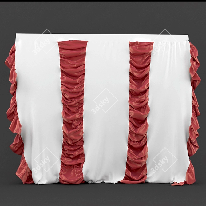 Sleek Luxe Curtains 3D model image 1