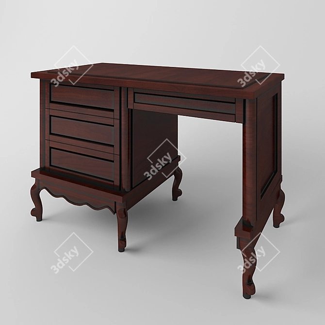 Textured Table 3D model image 1