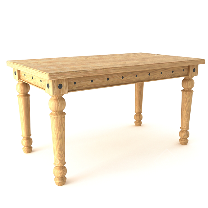 Viking GL-05 Dining Table: Scandinavian Elegance for your Home 3D model image 1