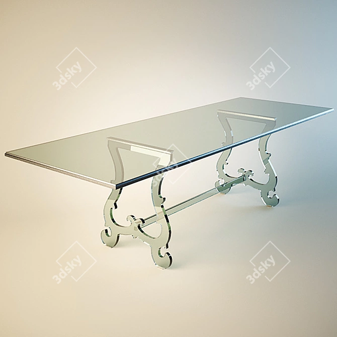 Elegant Fratino Dining Table 3D model image 1