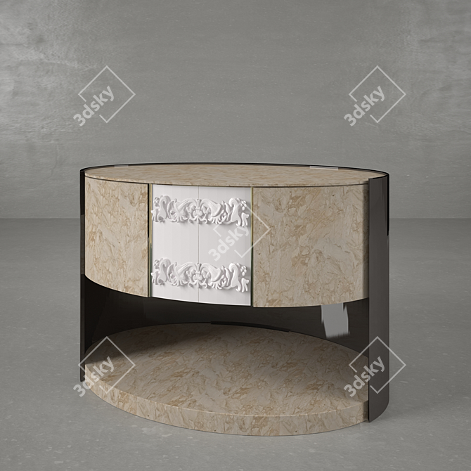 Luxury Marble Bedside Table: Turri Curbstone 3D model image 1