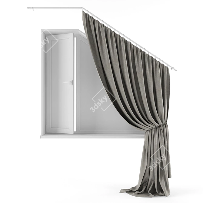 Sloped Window Blind 3D model image 1