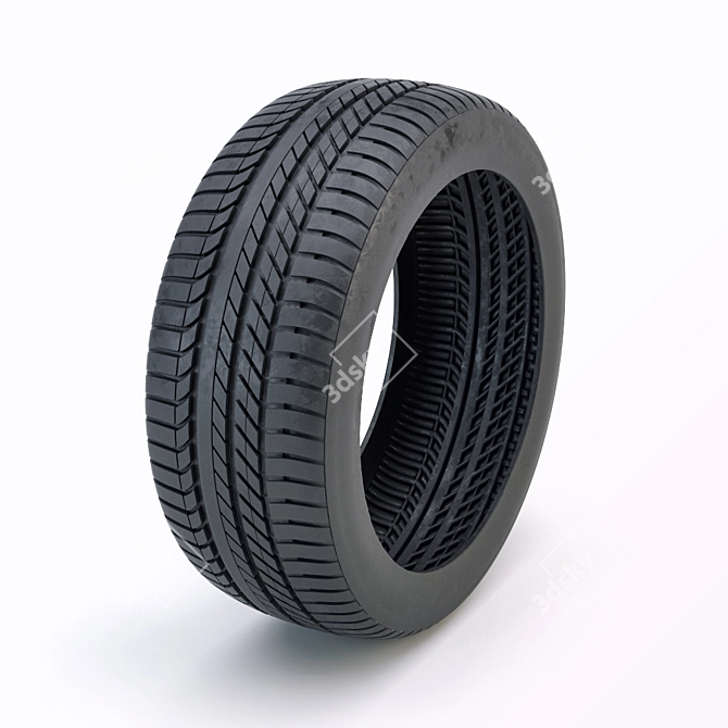 Premium Car Tire 3D model image 1