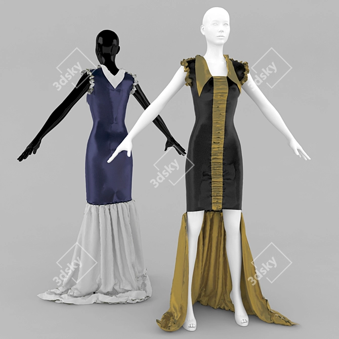 Elegant Display Mannequin 3D model image 1