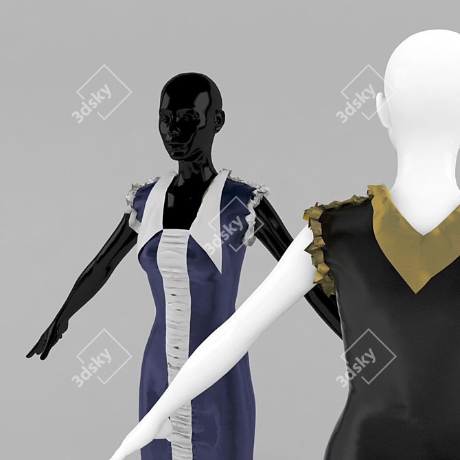 Elegant Display Mannequin 3D model image 2