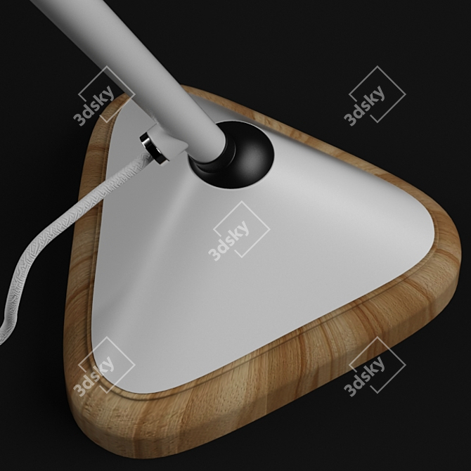 Title: Gras No.207 Oak Desk Lamp 3D model image 3