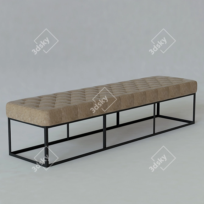 Eichholtz York Leather Bench 3D model image 1