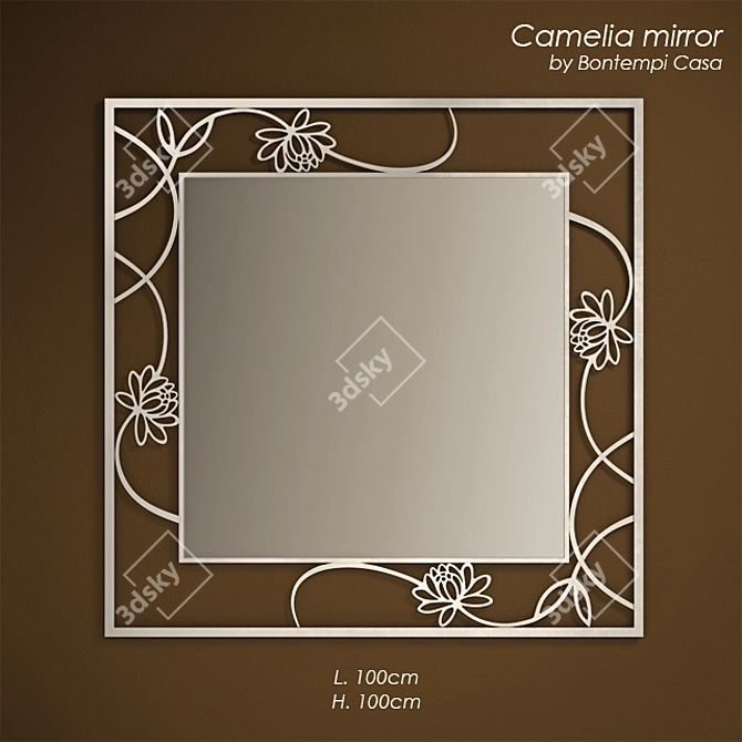 Elegant Camelia Mirror - Bontempi Casa 3D model image 1