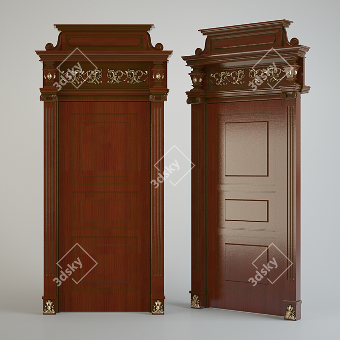 Classic Door 3D model image 1