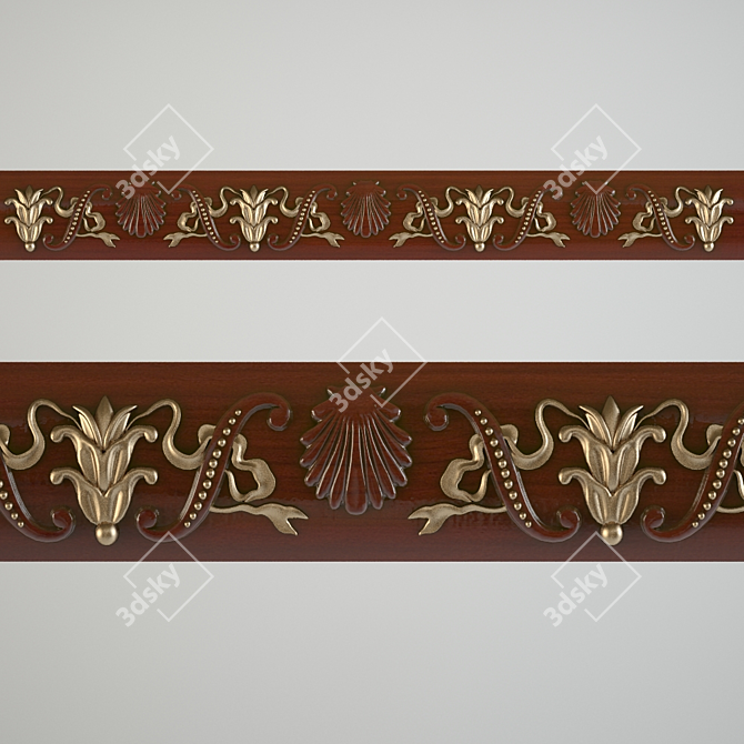 Elegant Classic Cornice 3D model image 1