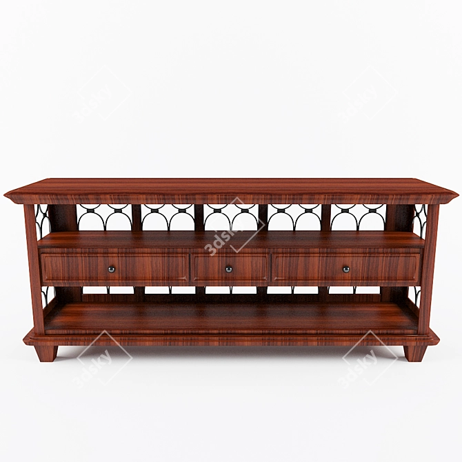 Classic TV Stand 3D model image 1