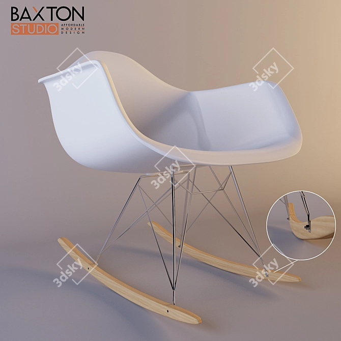 Classic Rocker Chair: Corona and Vray 3D model image 1