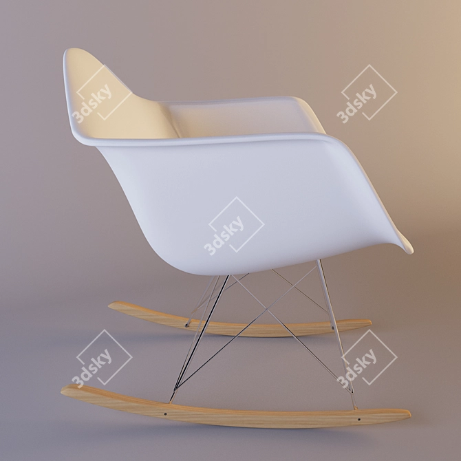 Classic Rocker Chair: Corona and Vray 3D model image 2