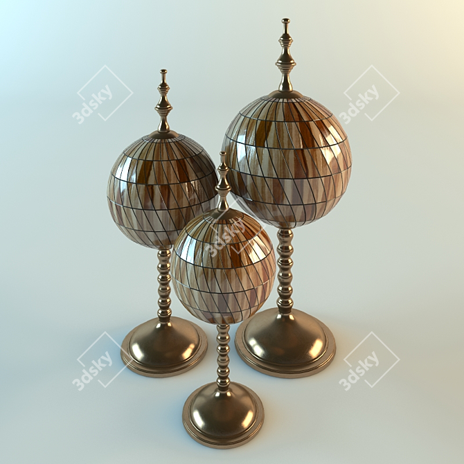 Elegant Eichholtz Leonardo Decor Set 3D model image 1