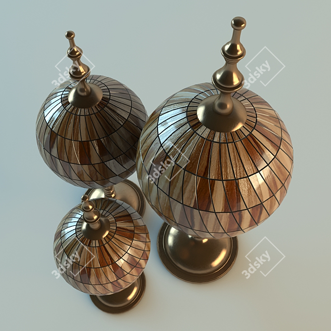 Elegant Eichholtz Leonardo Decor Set 3D model image 2