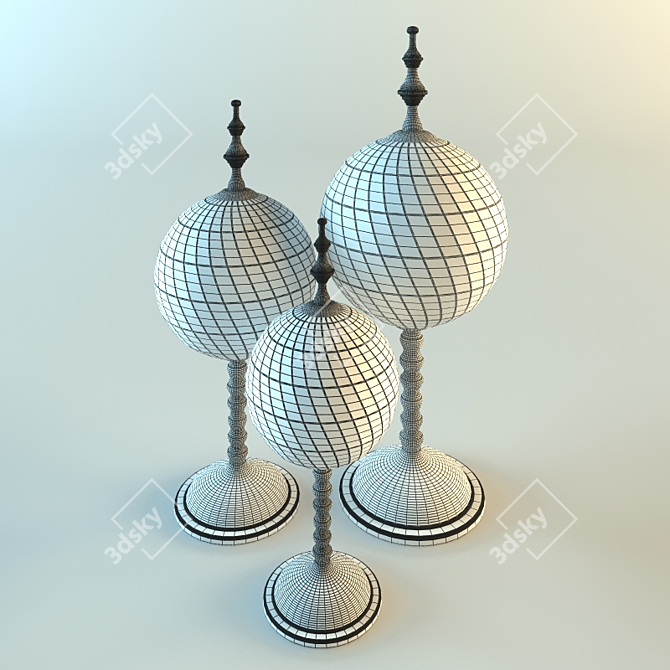 Elegant Eichholtz Leonardo Decor Set 3D model image 3