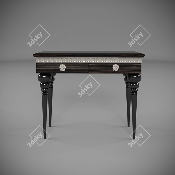 Elegant Deco Desk 3D model image 2