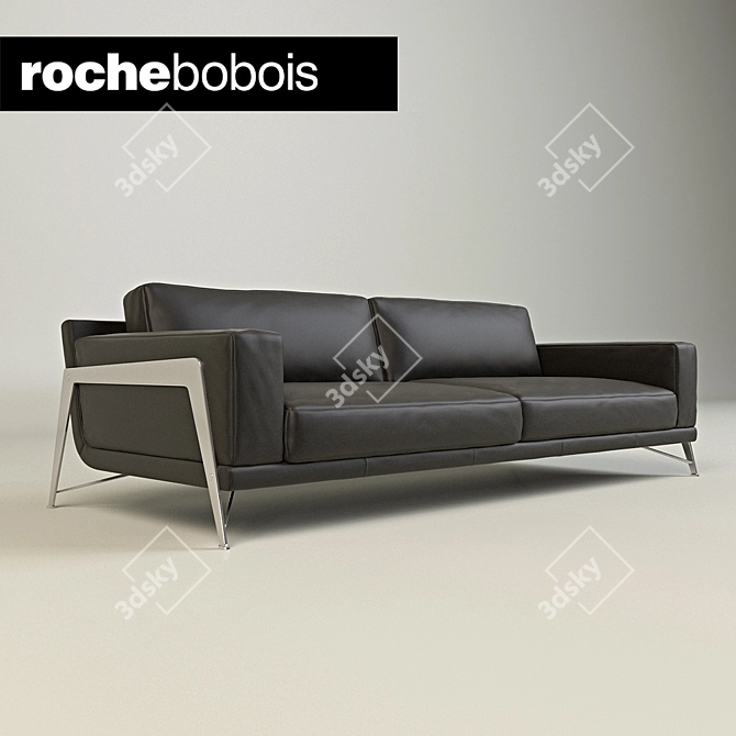 Elegant French-made Roche Bobois Axiome Sofa 3D model image 1
