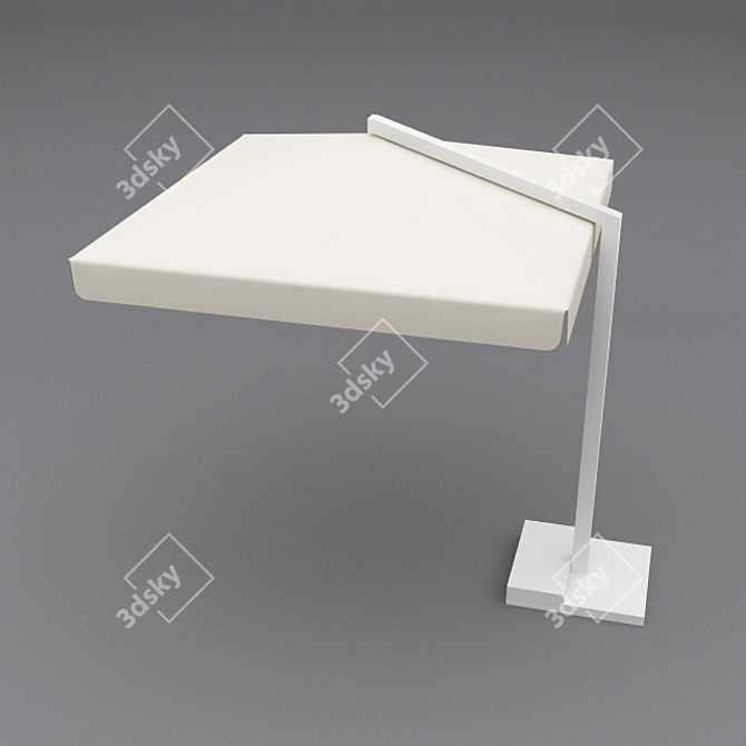 Café Canopy: Spacious Outdoor Umbrella 3D model image 2