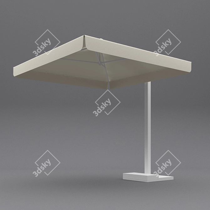 Café Canopy: Spacious Outdoor Umbrella 3D model image 3