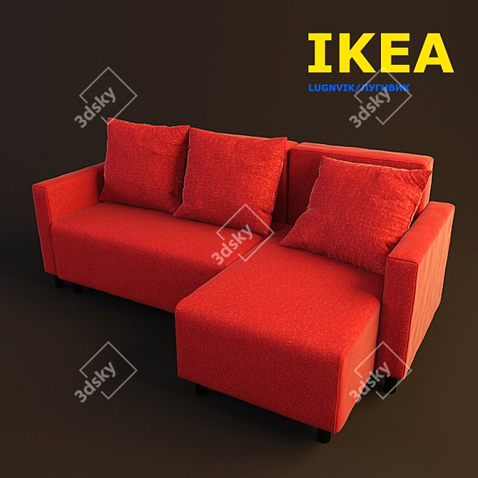 Convertible Comfort: LUGNVIK Sofa Bed 3D model image 1