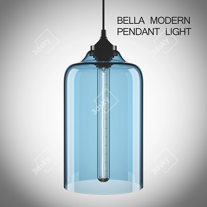 Sleek Bella Pendant Light 3D model image 1