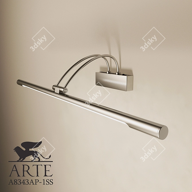 Arte Lamp A8343AP-1SS: Elegant Matte Silver Picture Light 3D model image 2