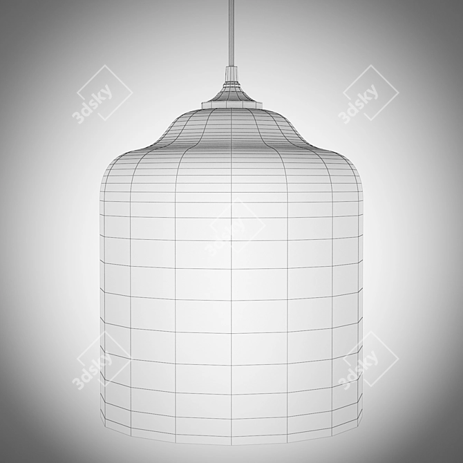 Modern Bell Jar Pendant Light 3D model image 2