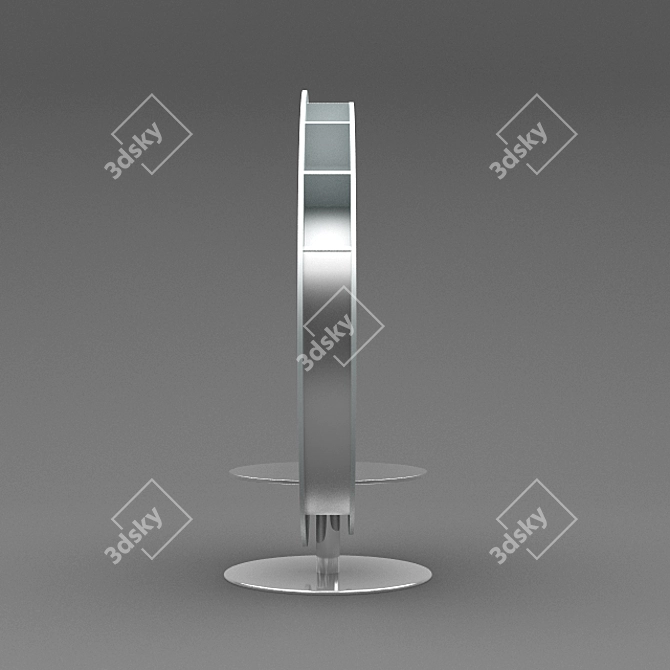 Modern TV Stand with Shelves 3D model image 2