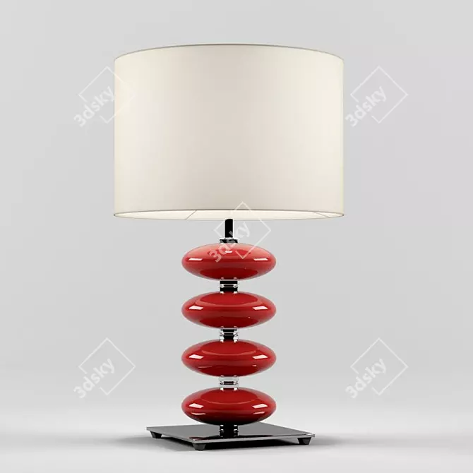 Modern Onyx Red Table Lamp 3D model image 1