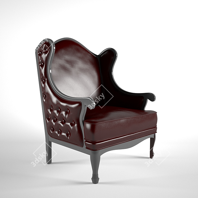 Elegant FIESOLE Armchair by CAVIO 3D model image 1