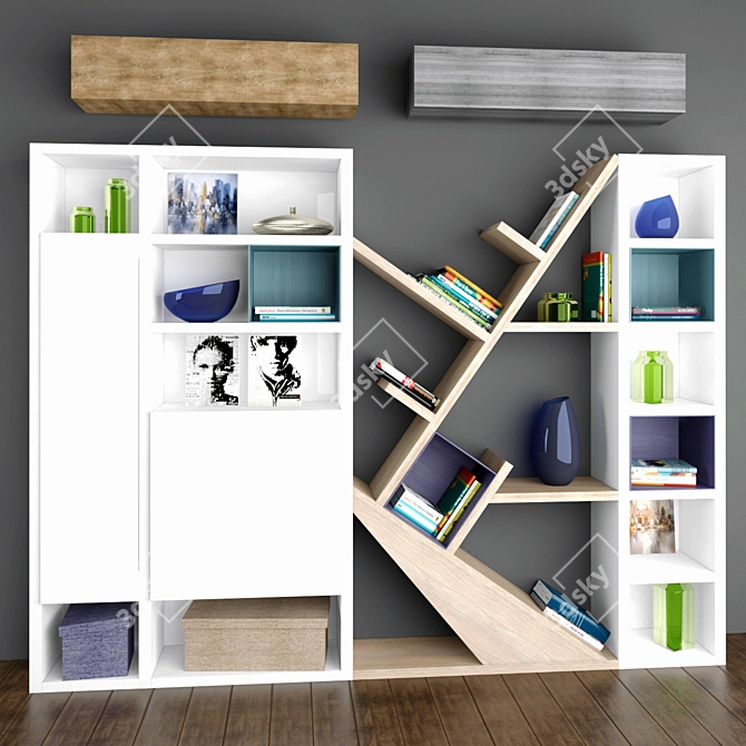 GAUTIER FRANCE, Preface Bookcase: Versatile Storage Solution 3D model image 1