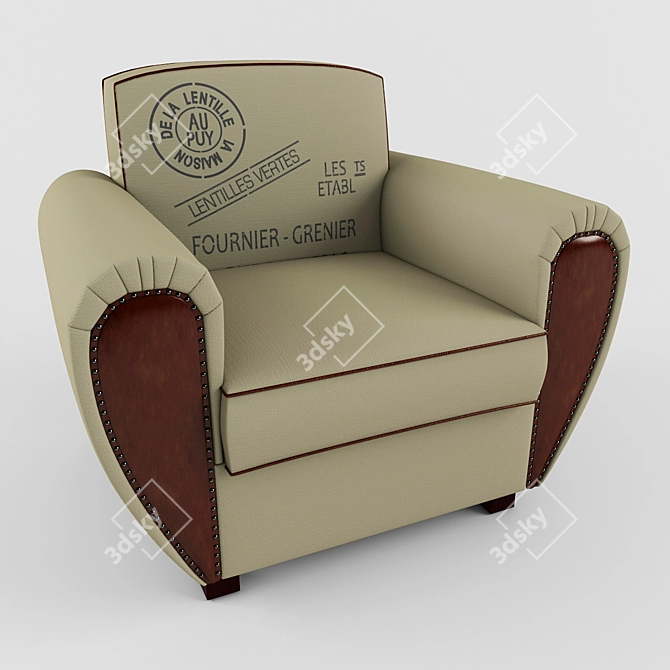 Vintage Armchair: Classic and Timeless 3D model image 1
