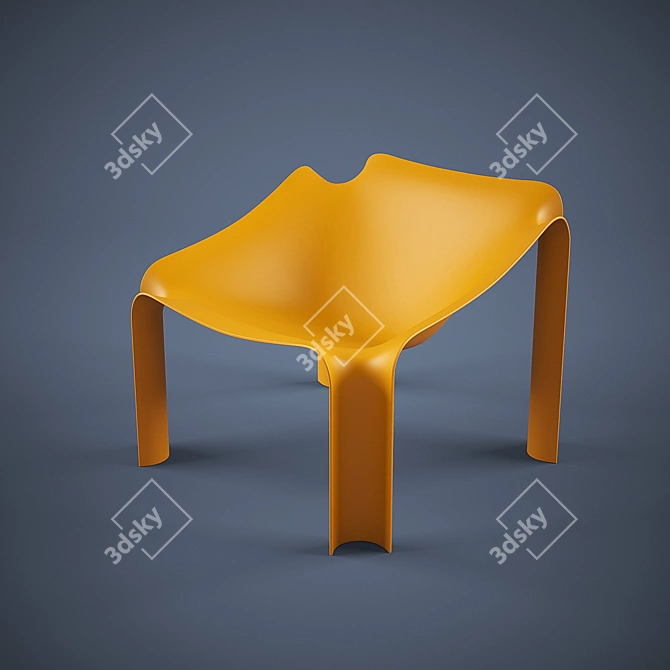 ErgoPlast Chair: Comfortable, Stylish 3D model image 1