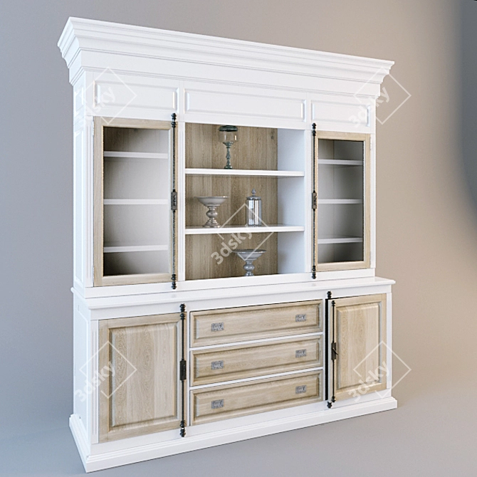 Genua Cabinet: Stylish Storage Solution 3D model image 1