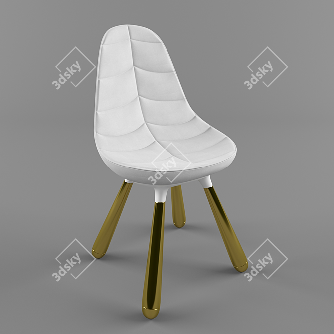 Royal Tudor Chair: Majestic Luxury 3D model image 1