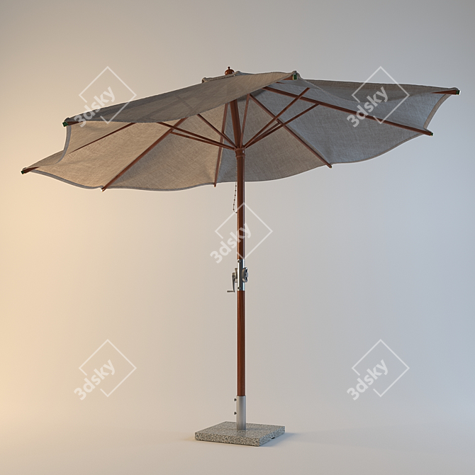 Sun Shield: Stylish Parasol for Ultimate Protection 3D model image 1