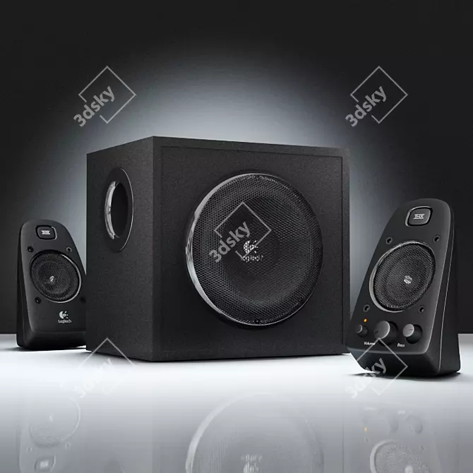 Power Sound System: Logitech Z623 3D model image 1