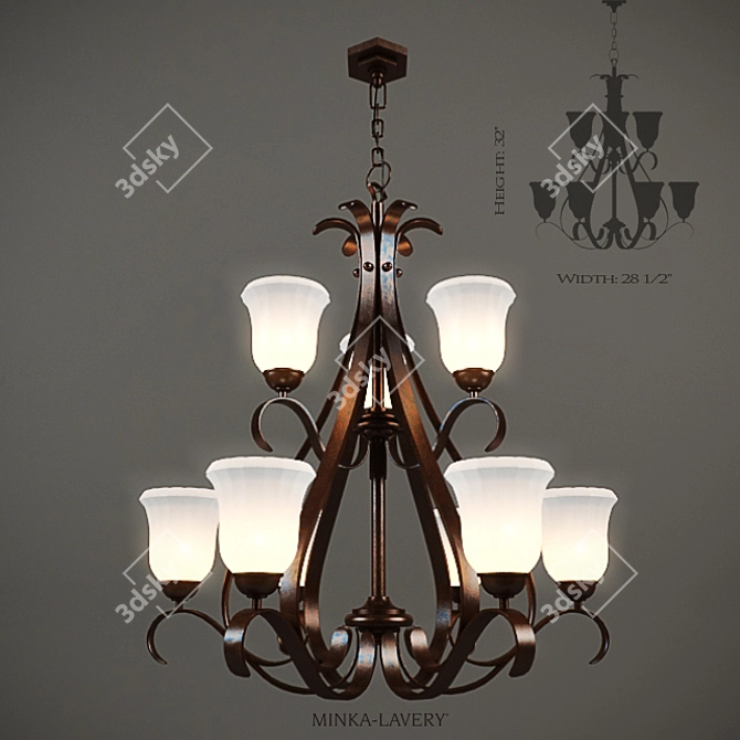 Elegant Illumination by Minka 3D model image 1