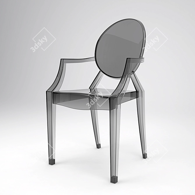 Sleek Louis Ghost Chair: Kartell 3D model image 1