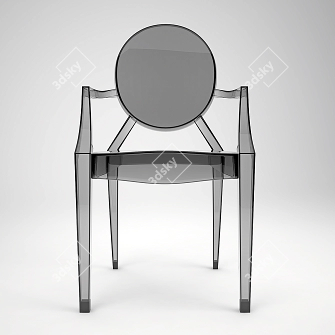 Sleek Louis Ghost Chair: Kartell 3D model image 2