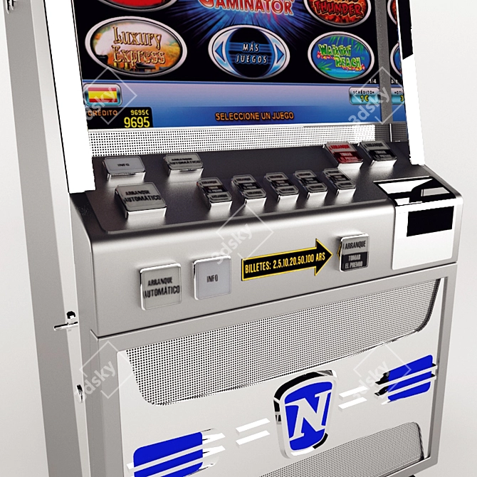 Gaminator FV629 Slot Machine: High Polys, Compact Size 3D model image 2