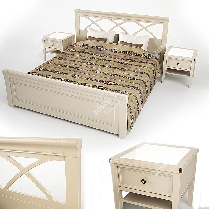 Thumbs Up Bed Set 3D model image 1