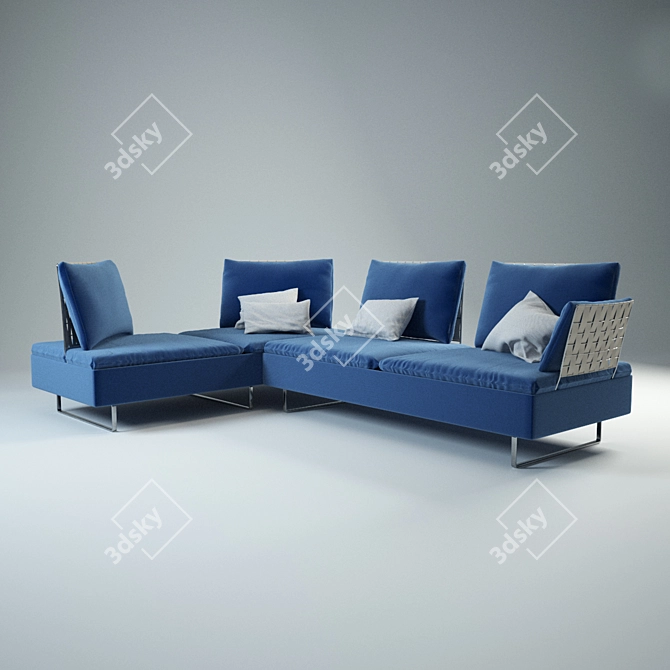 Saba Limes: Stylish Modular Sofa 3D model image 1