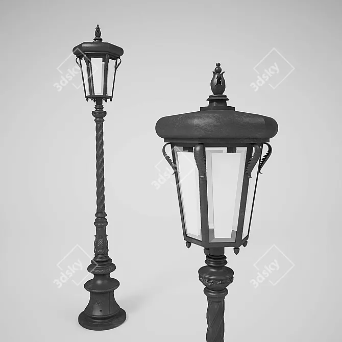 Handcrafted Iron Lighting by Robers 3D model image 1