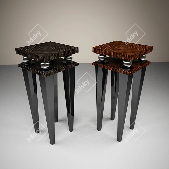 Elegant Capital Decor Coffee Table 3D model image 1