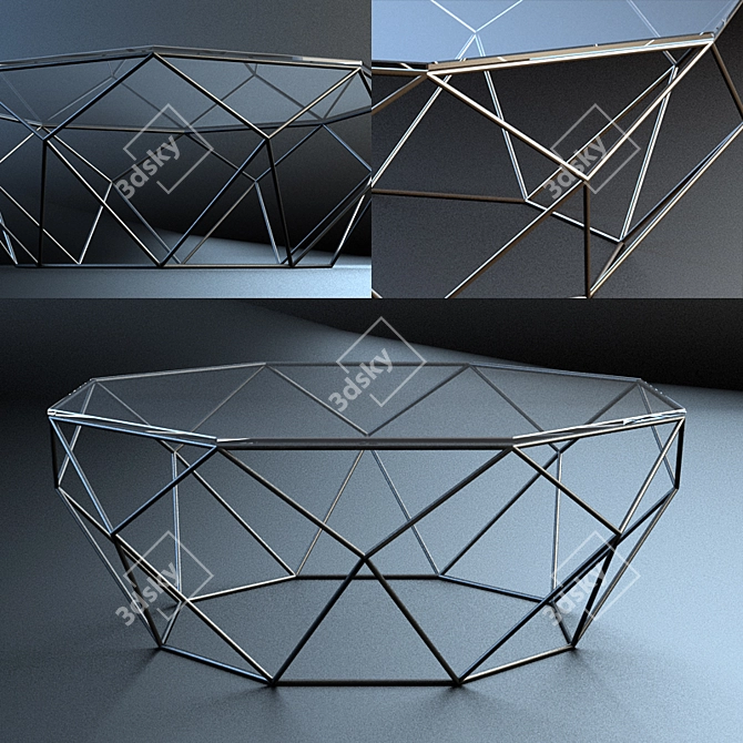 Italian Cocktail Table by Roche Bobois - Stylish & Functional 3D model image 1