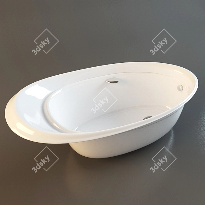 Luxury Soaking Tub: PPY1610HPWE 3D model image 1