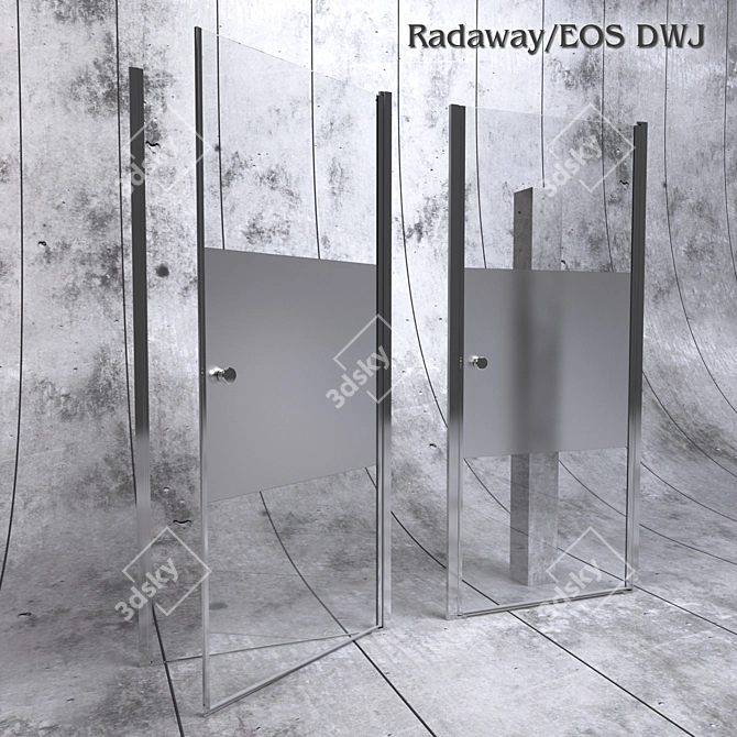 Radaway EOS DWJ: Stylish Shower Door for Niche 3D model image 1