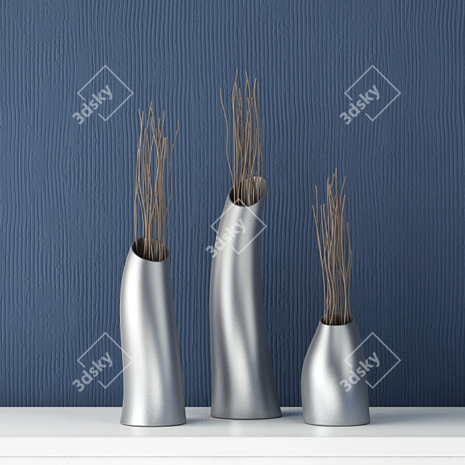 Elegant Vase Collection: 53cm Height 3D model image 1